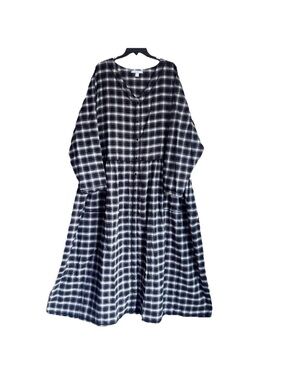Only Necessities Snap Button Flannel Plaid Lounger Housecoat